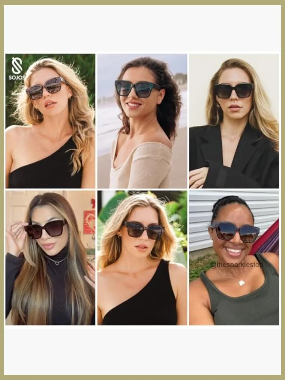 Polarized Square Sunglasses with UV400 TAC Lenses, Retro Oversized Style